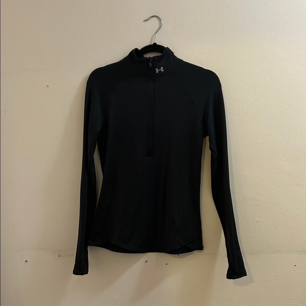 Under Armour Women's Black Quarter-Zip Long Sleeve Tee*